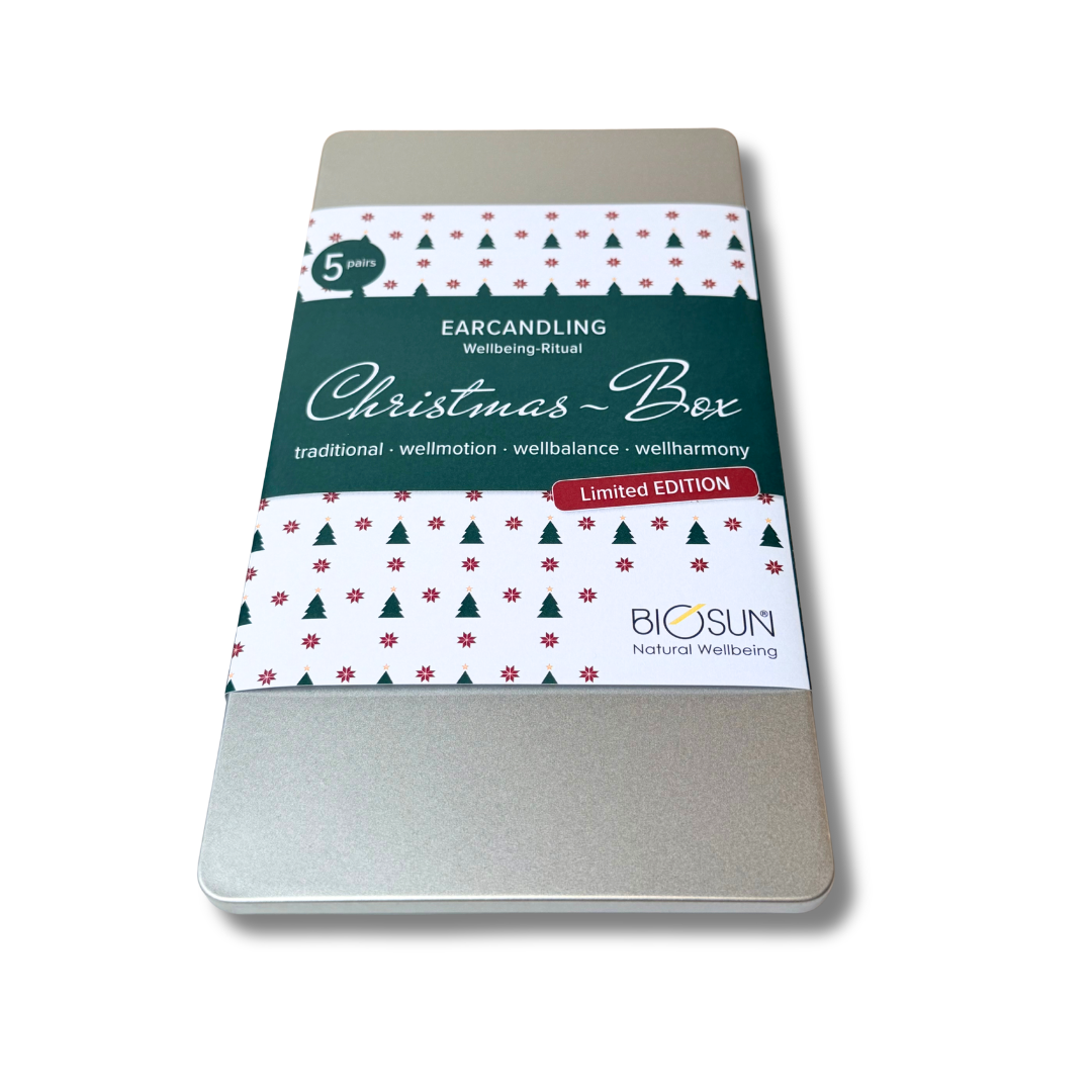 5 Paar BIOSUN Ohrkerzen in Geschenkbox - Weihnachtsedition -