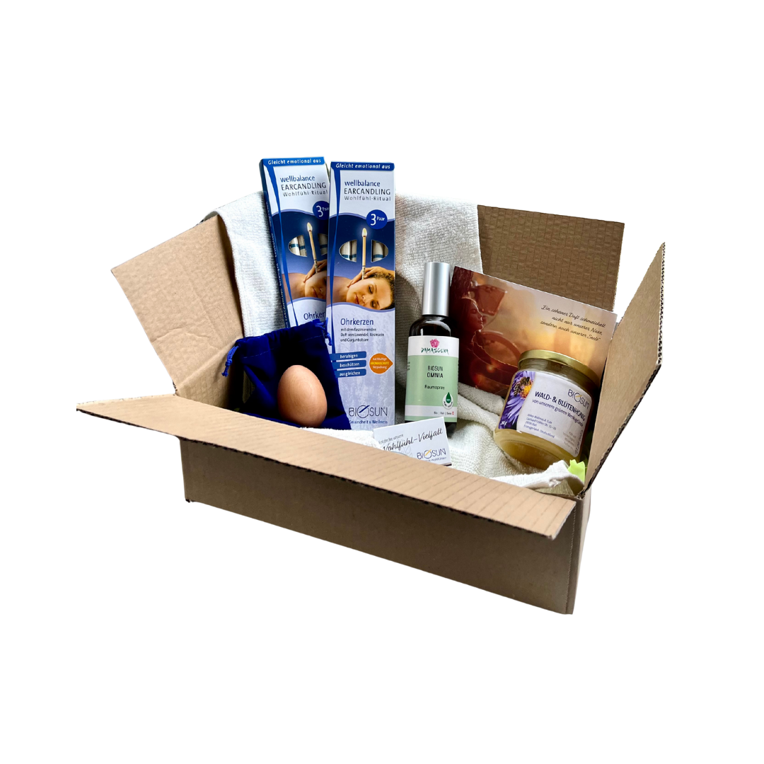 Herbstbox mit 2 x 3 Paar Biosun wellbanlance Ohrkerzen
